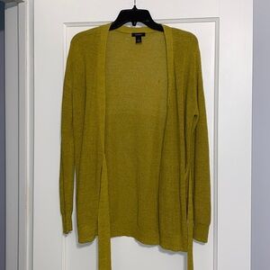 Halogen Green Wrap Tie Cardigan Sweater